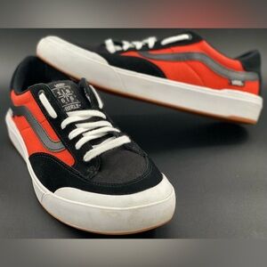 Vans Red and Black Athletic Shoes